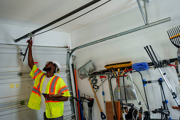 Professional Garage Door Roller Replacement technician working in Kingston, NJ